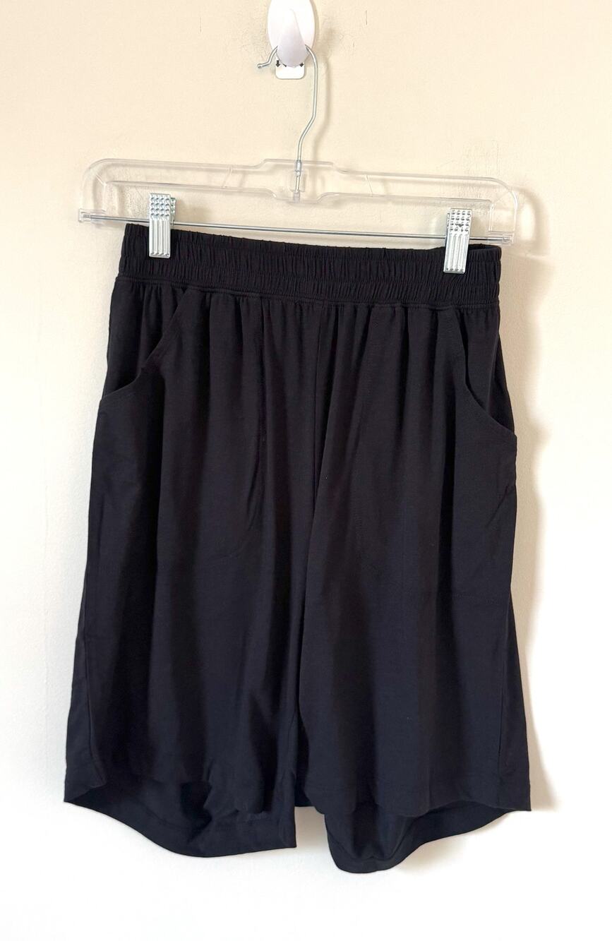 Universal Standard Pocket Baggy Long Lounge Shorts Black Size 0-00 NEW